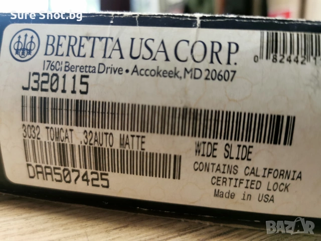 Beretta 3032 Tomcat, снимка 2 - Бойно оръжие - 34002513