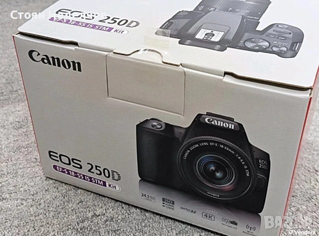 Продавам цифров фотоапарат CANON EOS 250D, снимка 5 - Фотоапарати - 54741832
