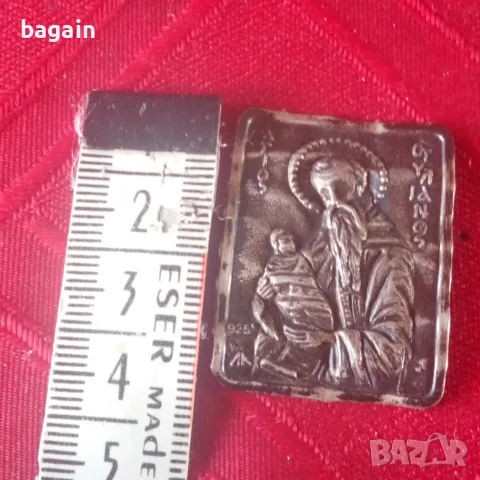 Сребърен вотив иконка., снимка 3 - Икони - 55356964