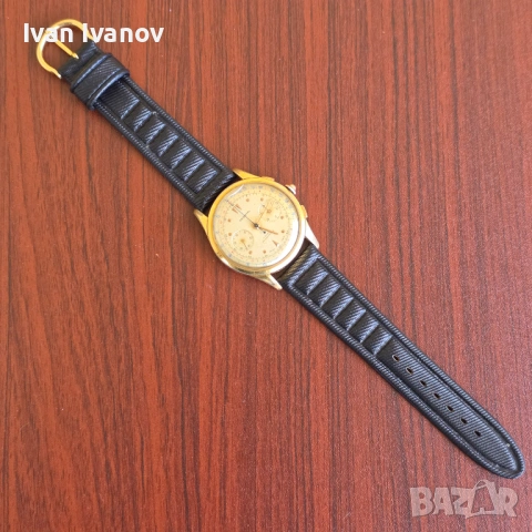Винтидж швейцарски механичен хронограф Oriental, снимка 3 - Мъжки - 54583937