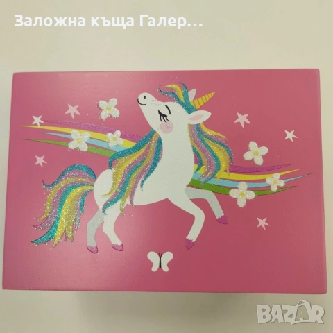 Музикална кутия за бижута с чекмедже „Еднорог и дъга“ – нова, снимка 2 - Музикални играчки - 55239841