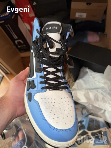 Amiri High Top Skeleton Blue, снимка 2 - Маратонки - 55252011