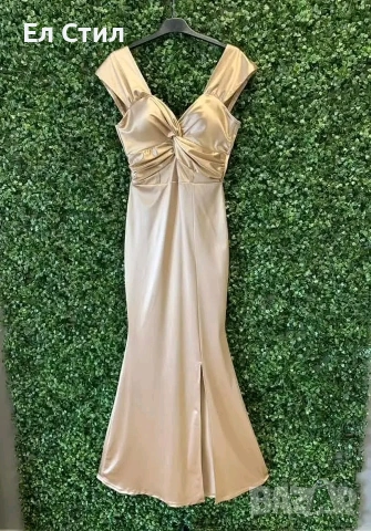 🌹Дамска сатенена рокля, ХС,С,М, снимка 2 - Рокли - 53961013