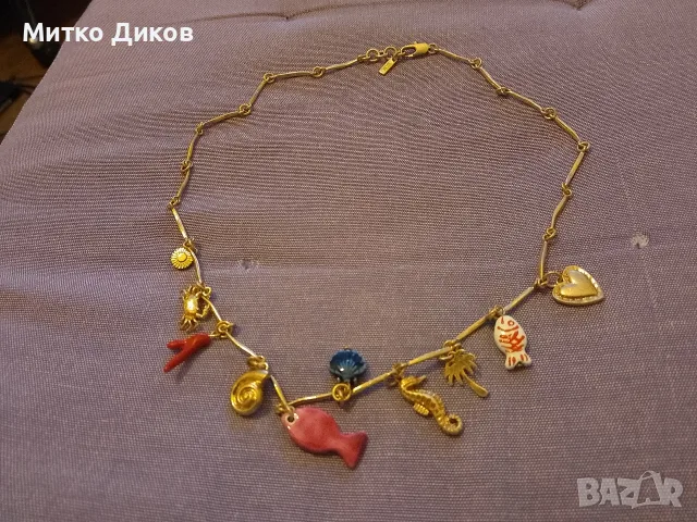 лятно колие с висулки на морска тематика на Зара ново, снимка 2 - Колиета, медальони, синджири - 55307698