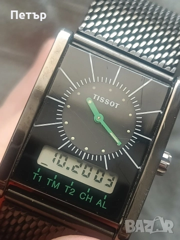 Рядък Vintage Tissot Two Timer – Пълен комплект с две каишки, снимка 11 - Мъжки - 54351314
