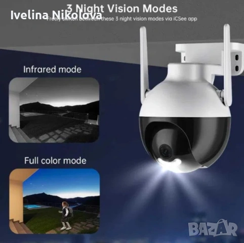 Куполна WIFI камера за видеонаблюдение, снимка 3 - HD камери - 54490954