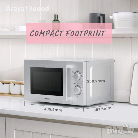 Микровълнова фурна Midea Comfee CMSN 20 SI, 20л, 700W, снимка 7 - Микровълнови - 54613946