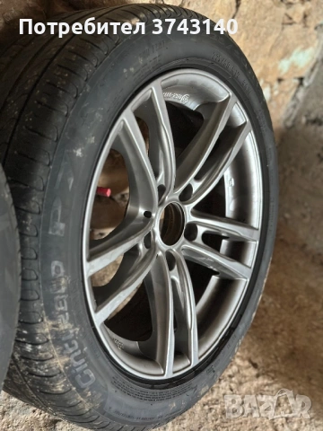 Продавам оригинални 2бр. алуминиеви джанти 17” за BMW F30 с гуми Pirelli Run Flat, снимка 3 - Гуми и джанти - 54737135