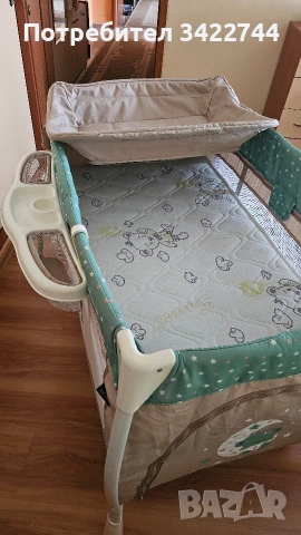 Бебешка сгъваема кошара 2 нива с люлеещ механизъм Lorelli I'Lounge, снимка 2 - Кошарки - 53994132