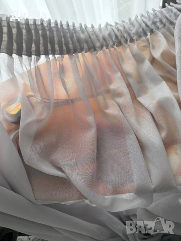 Тънки сиви пердета, снимка 4 - Пердета и завеси - 54264697