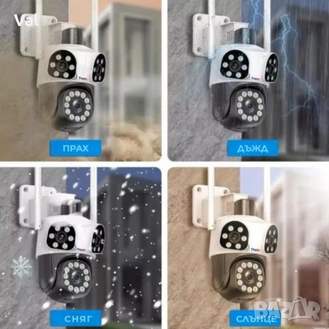 Външна Wi-Fi камера Lylu 12MP с интелигентно управление и нощно виждане, снимка 4 - IP камери - 55167865