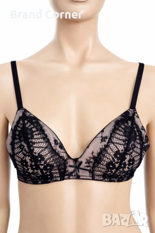 Дамско бельо Hunkemöller – Черна дантела - 75A и L, снимка 2 - Бельо - 54552329