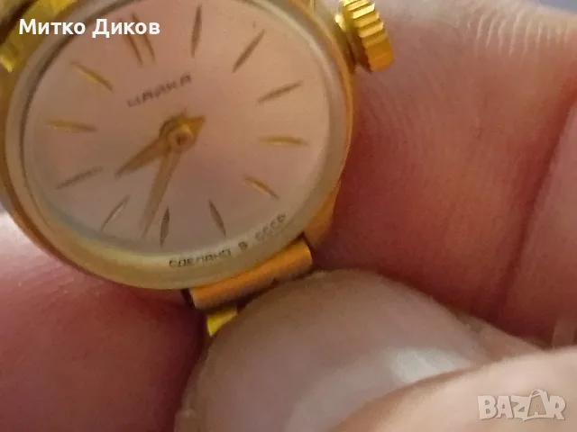 Чайка винтидж часовник СССР 1970 г.17 камъка работи точно женски механичен златно покритие в кутия, снимка 8 - Дамски - 55466207