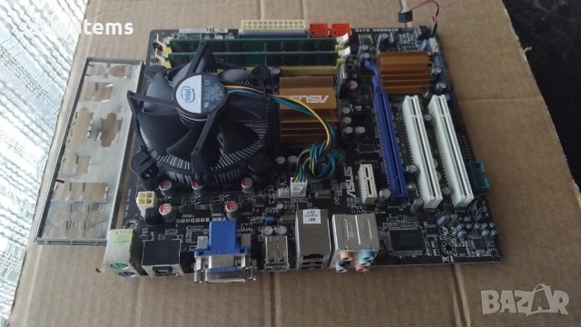  Дънна платка Asus P5QPL-VM EPU Socket 775 CPU+FAN+RAM, снимка 2 - Дънни платки - 53967212