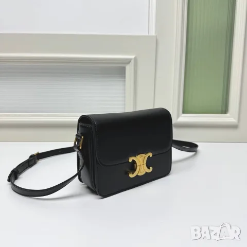 Celine Classic Triomphe Bag – Black, снимка 3 - Чанти - 55417204