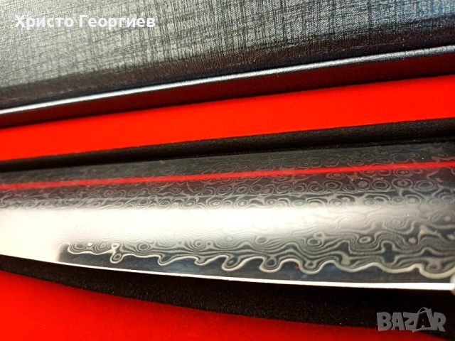 Японски нож Kiritsuke (Кирицуке) - Дамаска стомана, снимка 3 - Други стоки за дома - 54029726