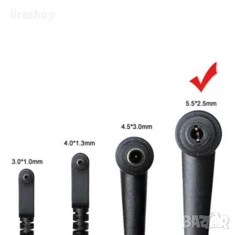 Зарядно за лаптоп Asus, Toshiba, Lenovo, Benq, Gateway - 19V / 3.42A / 65W - (5.5x2.5), снимка 2 - Части за лаптопи - 55582624