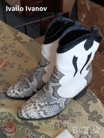 Дамски кожени ботушки, снимка 2 - Дамски ботуши - 54039803