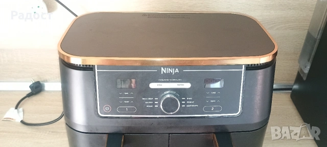 Двузонов фритюрник с горещ въздух Ninja Foodi Dual Zone (AF400EUCP) 9.5L, снимка 5 - Фритюрници - 55257227