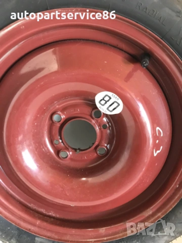 Резервна гума нова за Citroen C3 Pluriel 1.4 HDi (2006) T125/80R15 LHD, снимка 2 - Части - 54553380