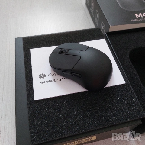 Ултралека Геймърска Мишка Keychron M4 Wireless • 1000Hz • 35g • PixArt 3395 • Fingertip Grip, снимка 6 - Клавиатури и мишки - 54895389