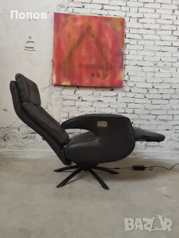 Кожен електрически recliner, снимка 7 - Дивани и мека мебел - 55426047