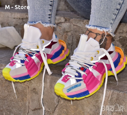 Дамски сникърси-Dolce&Gabbana- Цветни, снимка 3 - Маратонки - 54191523