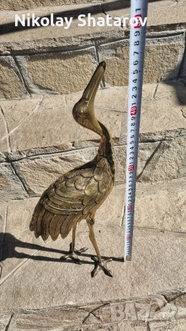 бронзова скулптура. фигура на чапла 