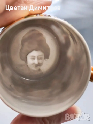 Satsuma Japan японски порцеланов сервиз за кафе,  „Lithophane Geisha“, снимка 8 - Сервизи - 54374782
