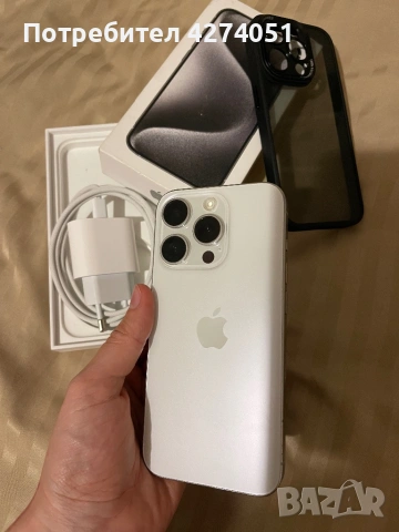 Apple Iphone 15 pro 128GB White Titanium, снимка 7 - Apple iPhone - 54037579