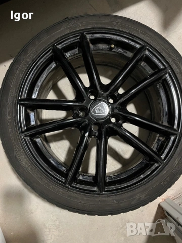 1 брой лята джанта 17" Aluett 5x112 за Audi, VW + гума Maxxis (Резервна)