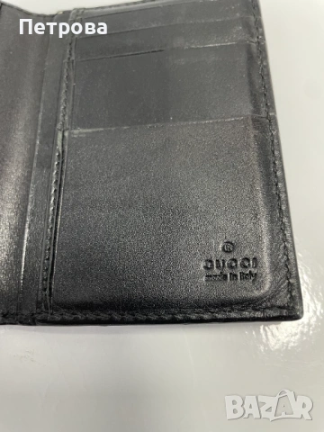 Gucci кожен портфейл за карти Оригинал, снимка 6 - Портфейли, портмонета - 54690872