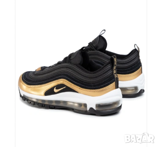 Nike Air Max 97 GS Kids Black/Metallic Gold номер 36 оригинални маратонки , снимка 5 - Детски маратонки - 54633665