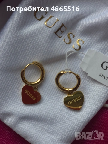 Обеци GUESS нови , снимка 2 - Обеци - 55277896