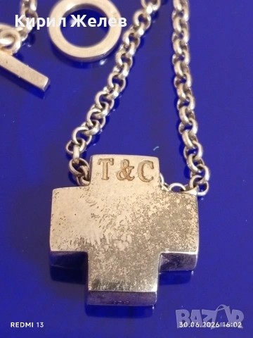 Марково сребърно колие Tiffany*Co модерен Арт дизайн 39753, снимка 2 - Колиета, медальони, синджири - 55102386