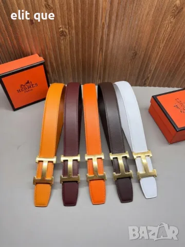 колани от естествена кожа в кутия hermes 