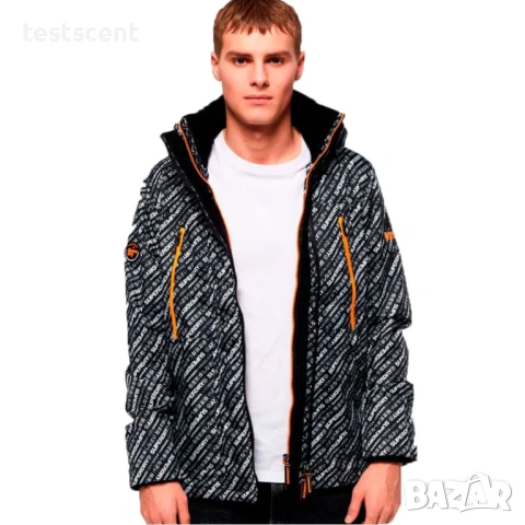 Оригинално яке с качулка Superdry Wind Attacker Jacket 2XL Black/Orange - Оригинално яке с качулка, снимка 7 - Якета - 54825006
