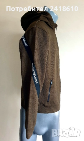 Emporio Armani Pique Full Zip Hoodie Mens Size XS - S ОРИГИНАЛ! Мъжко Горнище!, снимка 7 - Спортни дрехи, екипи - 54542904