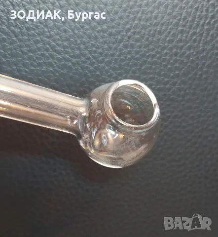 Стъклена Лула / Фифка - 14 см, снимка 2 - Други - 27661046