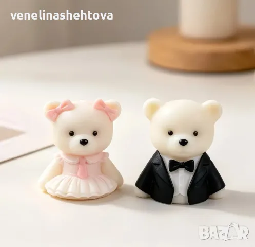 3D мече с рокля мече с костюм силиконов молд форма свещи гипс сапун смола фондан декорация торта , снимка 3 - Форми - 55618942