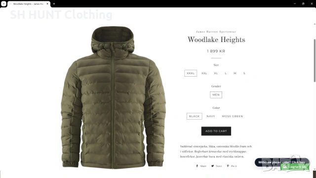 JAMES HARVEST WOODLAKE Heights Jacket Sweden размер M / L зимно яке - 2673