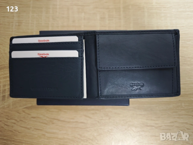 Ново Мъжко пормоне/портфейл Reebok rfid естествена кожа Genuine Leather, снимка 3 - Портфейли, портмонета - 55243717
