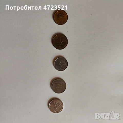 Лот от шест хърватски монети от 5 до 50 липа , снимка 2 - Нумизматика и бонистика - 54077212