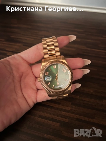 Rolex rose gold дамски часовник, снимка 3 - Дамски - 54011496