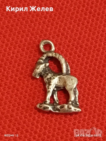 Сребърен медальон зодиакален знак КОЗИРОГ ♑ много красив 29574, снимка 5 - Колиета, медальони, синджири - 55032821