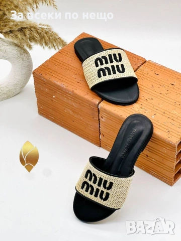 Miu Miu Дамски Чехли Миу Миу - Различни Цветове Код SK1563, снимка 4 - Чехли - 54570842