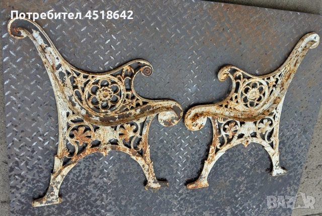 аристократичен дизайн, чугунена пейка 25кг. 