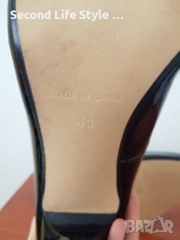 №43 унисекс - мъжки/дамски обувки на висок ток с остър връх и закопчаване с катарама -Hey Si Mey , снимка 12 - Официални обувки - 54217291