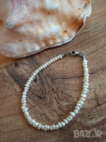Гривна с естествени перли , снимка 2 - Гривни - 54104785