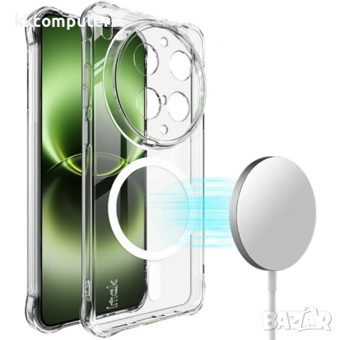 MAK Магнитен калъф за vivo X300 Ultra 5G с airbag защита – Прозрачен